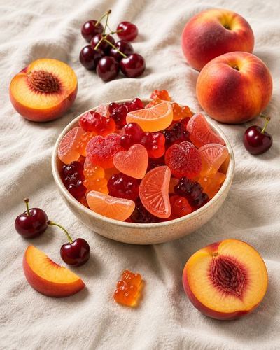 Gomitas de durazno y cereza